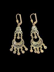 14K Yellow Gold YG 4.38g Dangle Ornate Gold Earrings